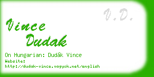 vince dudak business card